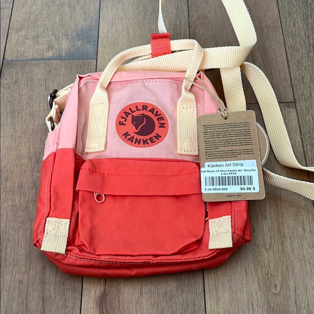 NWT Kånken Art Sling - Pink and Red
